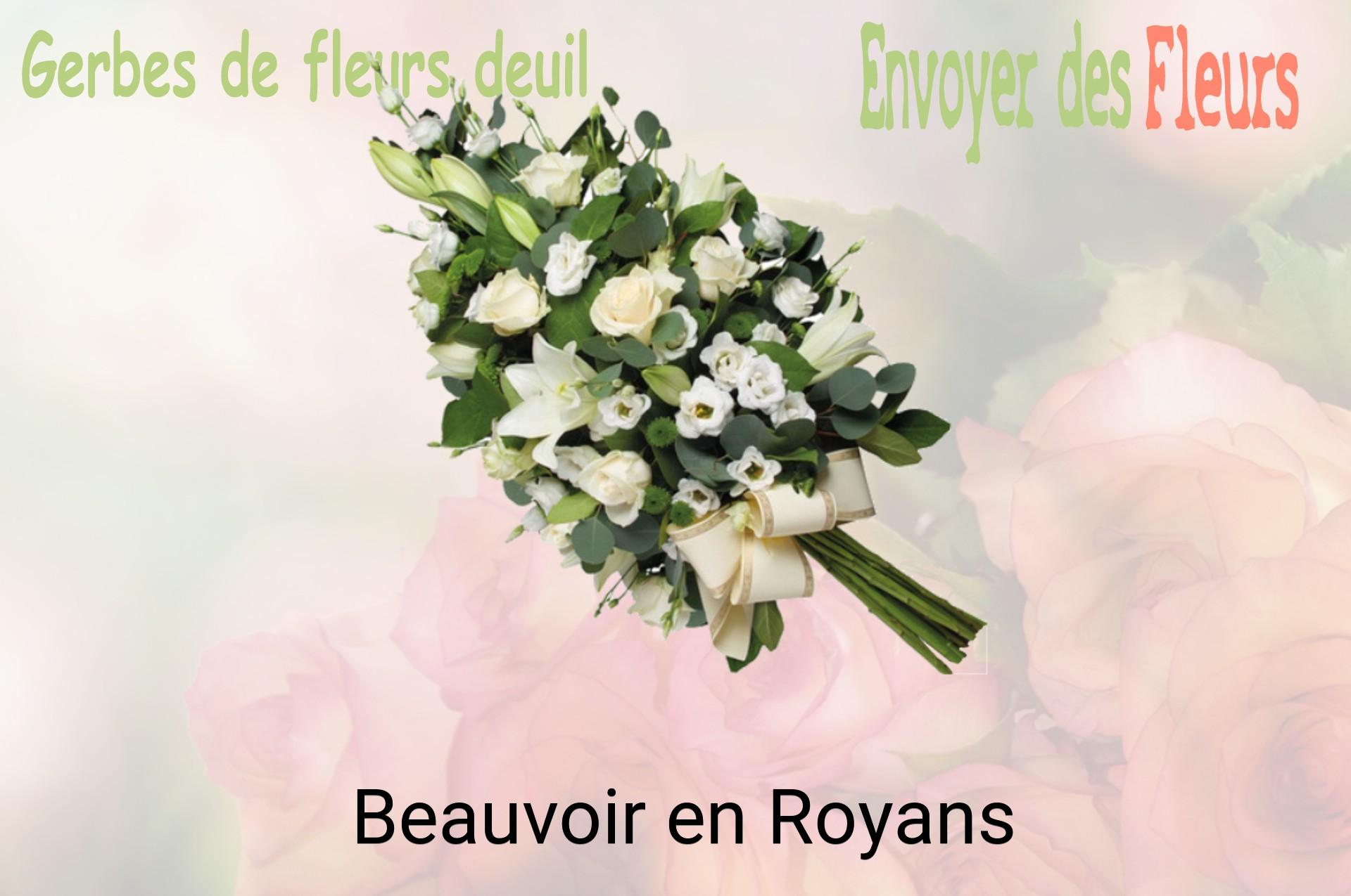 Gerbe de fleurs de deuil livrée à Beauvoir-en-Royans